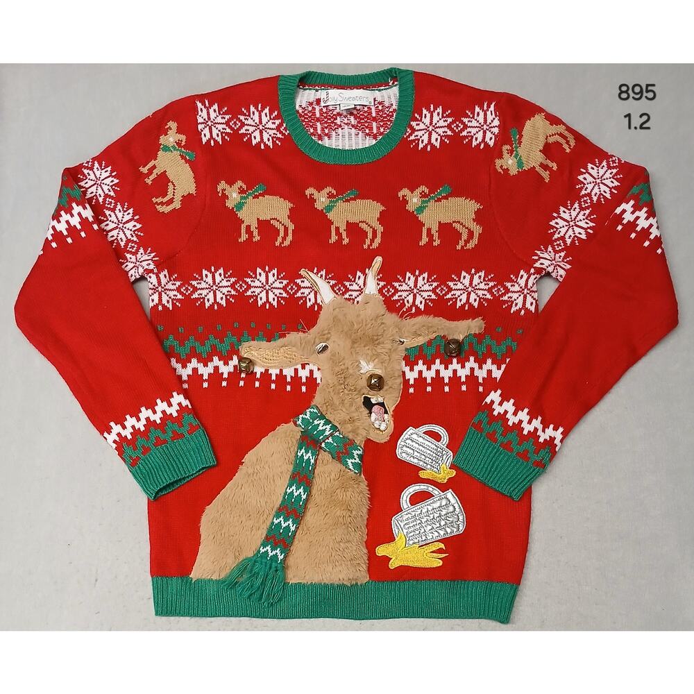 Jolly Sweaters (Large) Adults Funny Xmas Pullover Sweatshirt